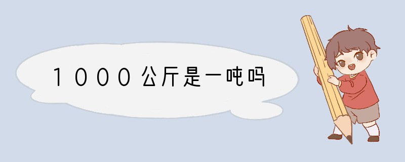 1000公斤是一吨吗