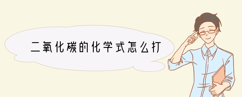 二氧化碳的化学式怎么打