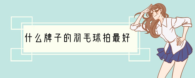 什么牌子的羽毛球拍最好