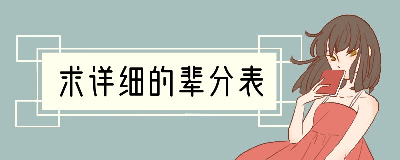 求详细的辈分表