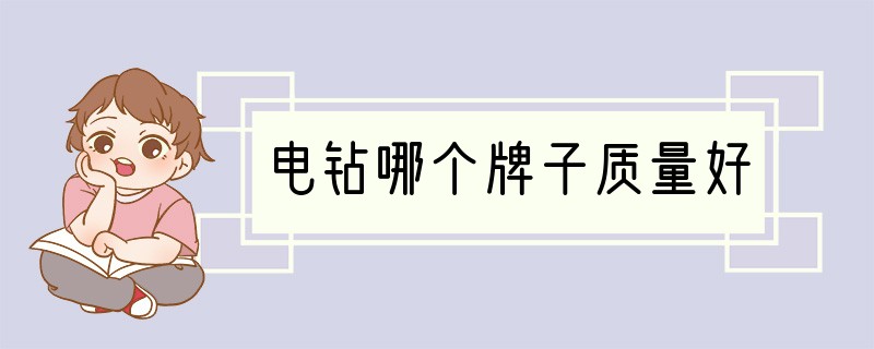 电钻哪个牌子质量好
