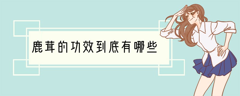 鹿茸的功效到底有哪些